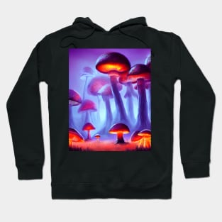 Trippy Glowing Magic Mushroom Forest Hoodie